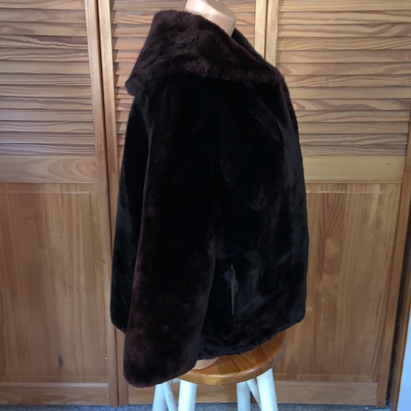 Mouton coat, three-quarter sleeve vintage luxury, one size custom classic - Picture 4 of 14